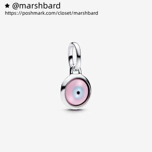 Pandora Engravable Evil Eye Murano Glass Mini Dangle Charm